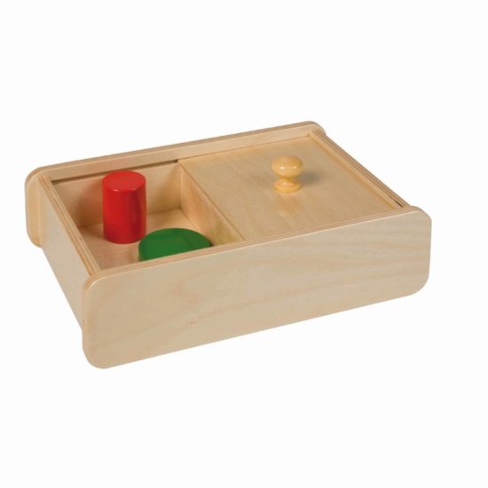 Boîte avec couvercle coulissant / Permanence des objets - Nienhuis Montessori