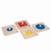 Puzzlesatz holzpuzzles mit einzelnen Figuren formen Nienhuis Montessori