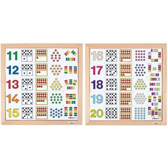 Counting diagram 11 to 15 + 16 to 20 - Educo