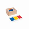 Sensorische Montessori Material Farbtäfelchen: 2 mal 3 Farben - Nienhuis Montessori