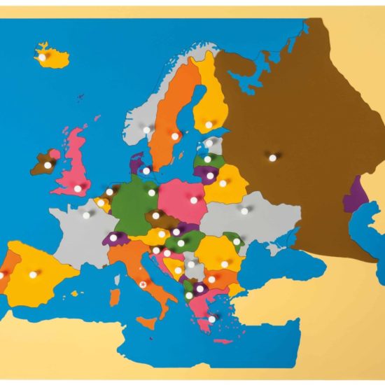 Montessori European continent Puzzle map: Europe - Nienhuis Montessori