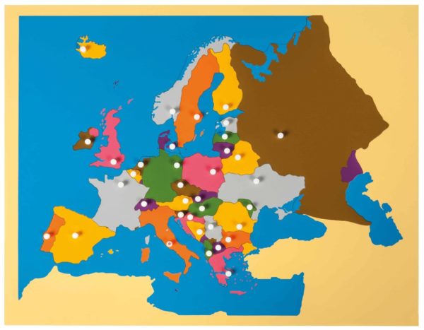 Montessori European continent Puzzle map: Europe - Nienhuis Montessori
