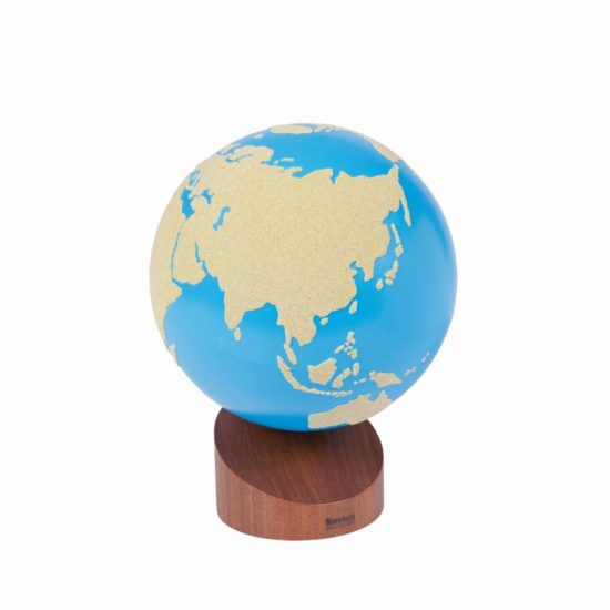 Montessori geography materials Globe of land & water: sandpaper - Nienhuis Montessori