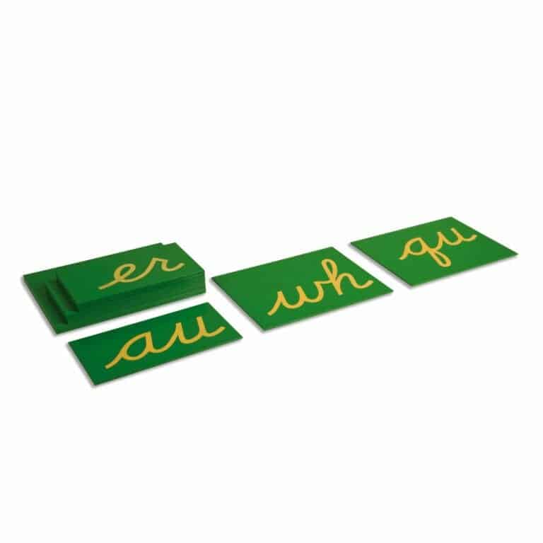 Double sandpaper letters US cursive Nienhuis Montessori