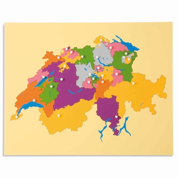 Carte-puzzle de la Suisse - Nienhuis Montessori