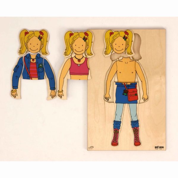 Getting dressed puzzle girl - Educo
