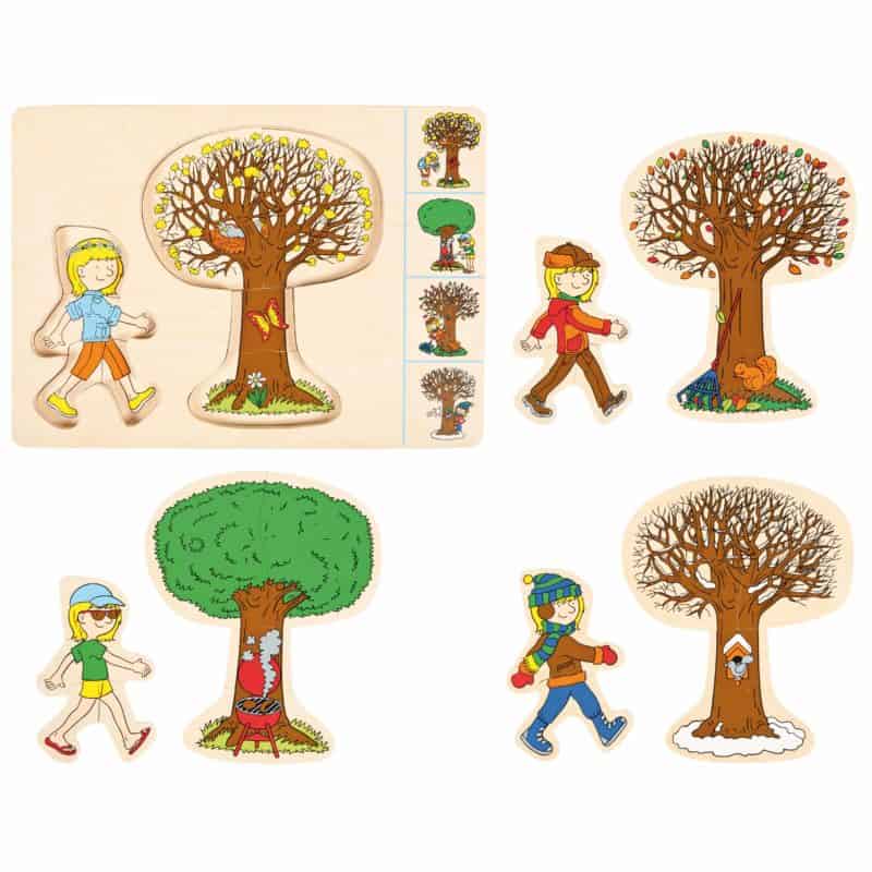 Seasons puzzle in 4 layers - Educo - Teia Education & Play