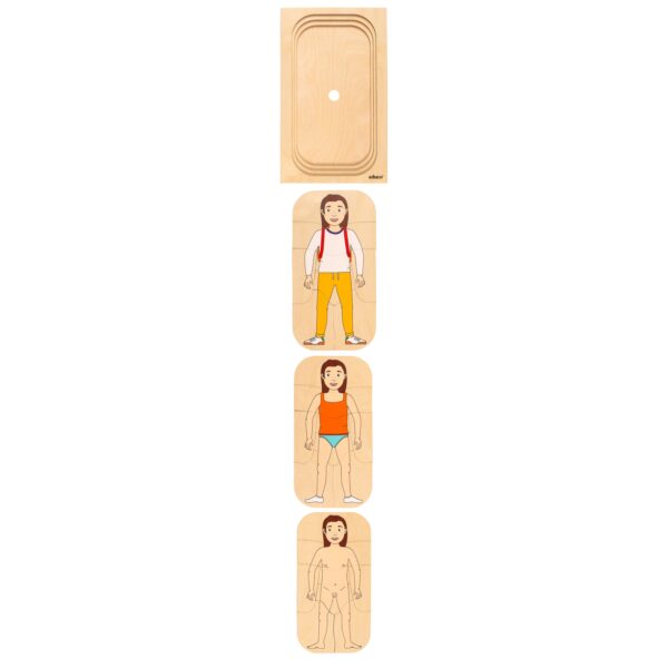Getting dressed wooden layer puzzle boy Educo