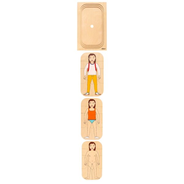 Getting dressed wooden layer puzzle boy Educo