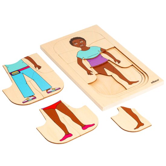 Getting dressed wooden layer puzzle girl Educo