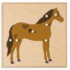 Montessori biology zoology material Animal puzzle: horse - Nienhuis Montessori