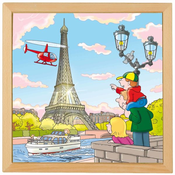 Puzzle les villes d'Europe, la tour Eiffel à Paris - Educo