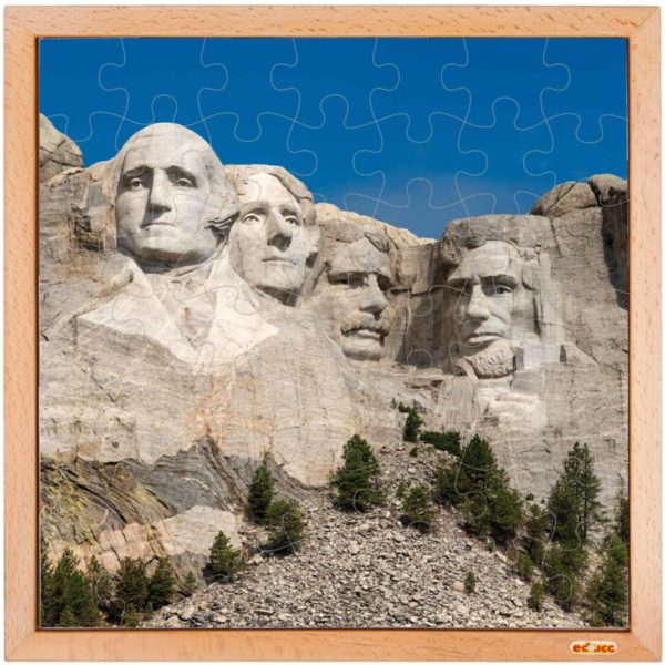 USA puzzle: the Mount Rushmore - Educo