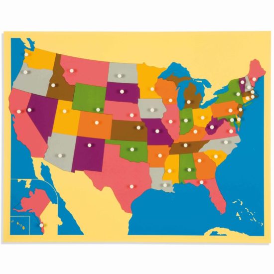 Puzzlekarte Vereinigte Staaten von Amerika - Nienhuis Montessori