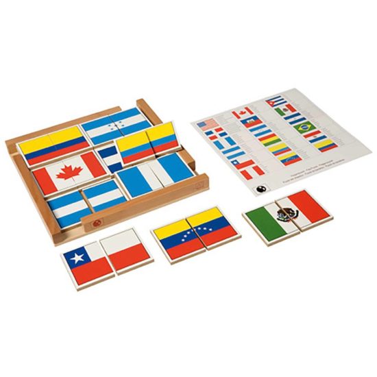 Flaggenpuzzle Nord- und Südamerika - Nienhuis Montessori