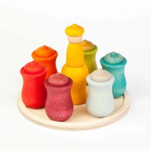 Handmade sustainable wooden toy 7 moons, weekly calendar - Grapat