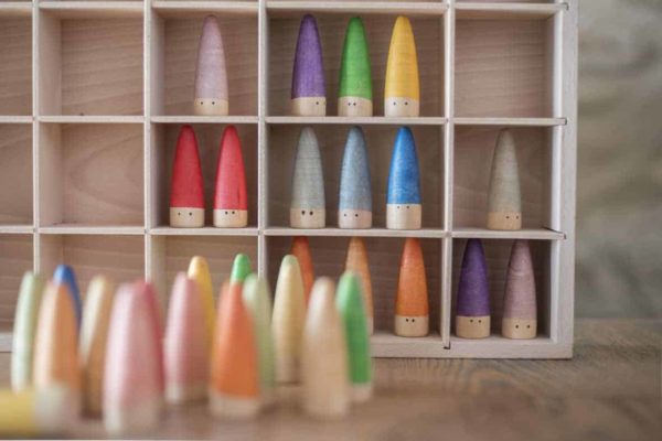Sticks toy rainbow kit / Handmade ecological wooden toys - Grapat