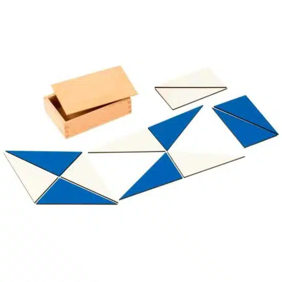 12 identical blue triangles - Nienhuis Montessori