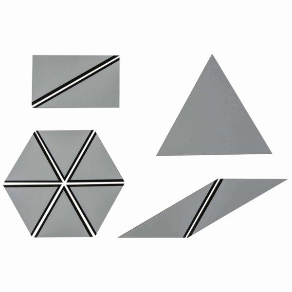 Satz konstructive Dreiecke grau - Nienhuis Montessori