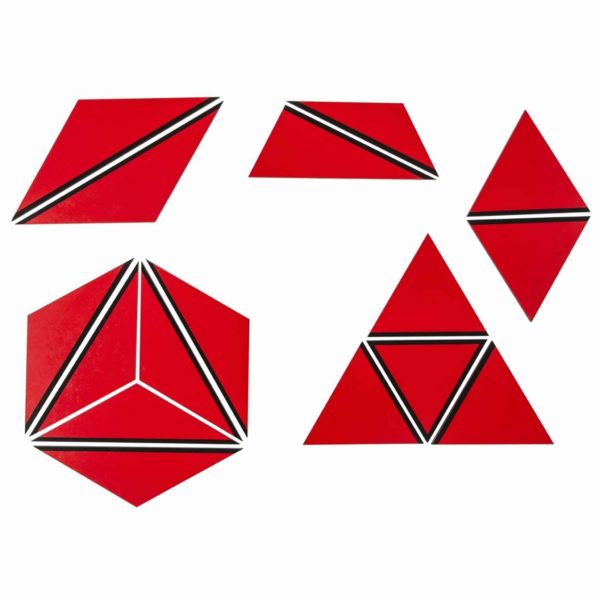 Satz konstructive Dreiecke rot - Nienhuis Montessori
