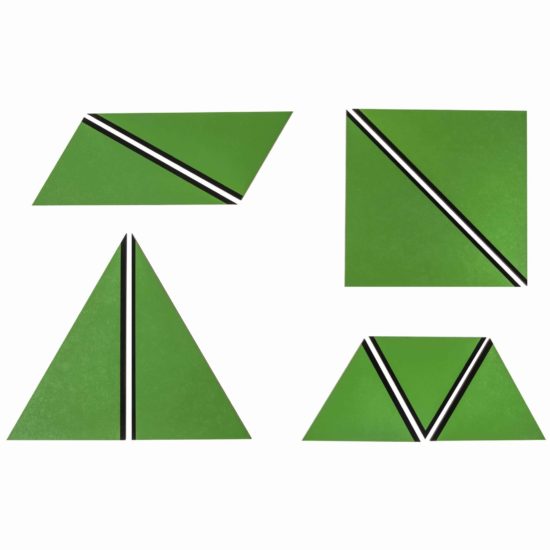 Satz konstructive Dreiecke grün - Nienhuis Montessori