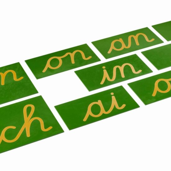 Double Sandpaper Letters: French Cursive - Nienhuis Montessori
