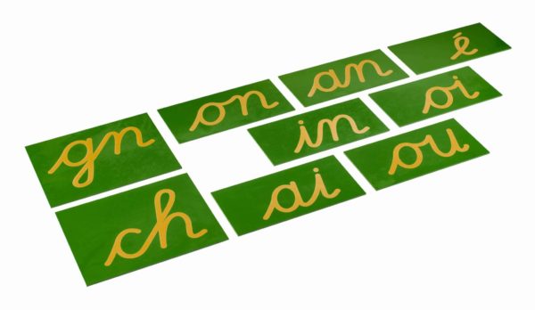 Double Sandpaper Letters: French Cursive - Nienhuis Montessori