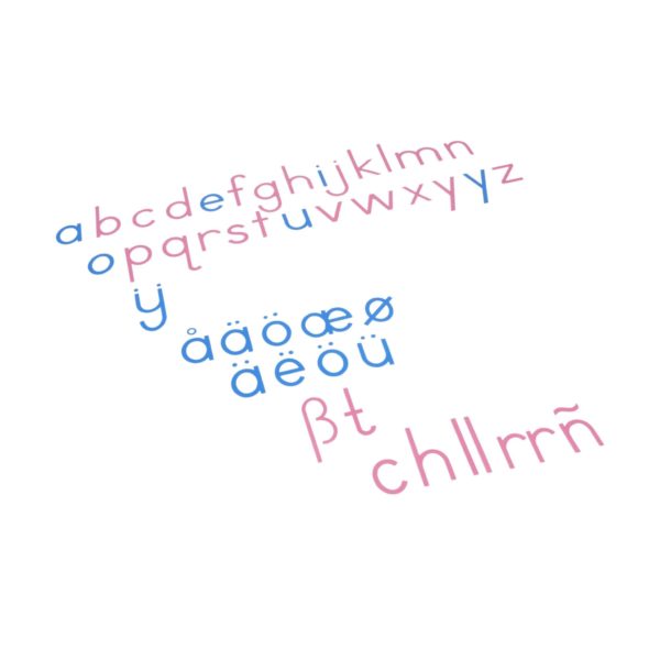 Grand alphabet mobile écriture d'imprimerie internationale Nienhuis Montessori
