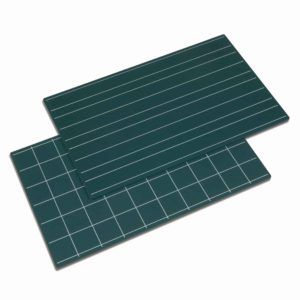 Montessori language material Greenboards With Double Lines And Squares: Set Of 2 - Nienhuis Montessori