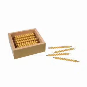 45 golden bars of 10 in box individual beads nylon - Nienhuis Montessori