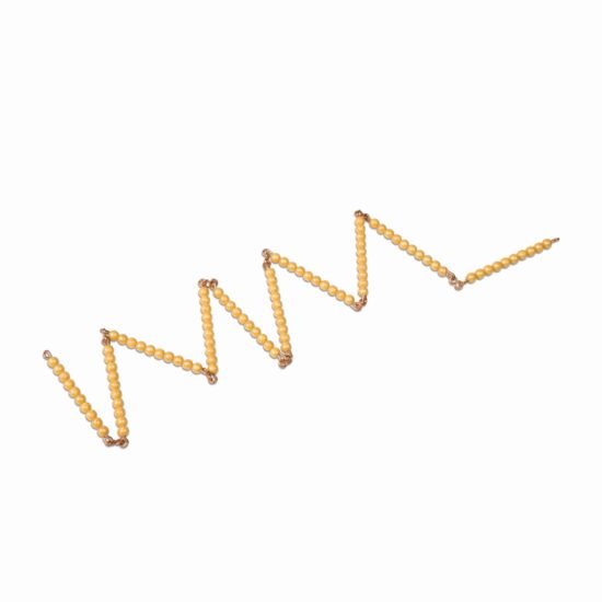 Golden bead chain of 100 individual beads nylon - Nienhuis Montessori