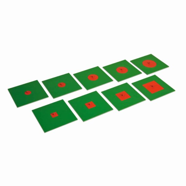 Montessori Geometrie Material Eingeschriebene und konzentrische Figuren aus Metall - Nienhuis Montessori