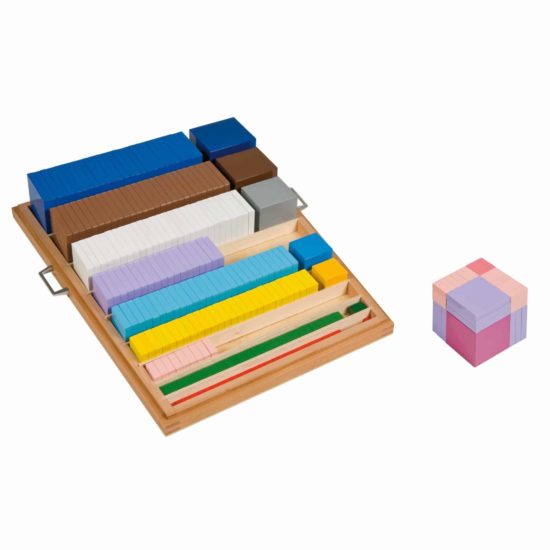Kasten mit Würfeln und Quadraten - Nienhuis Montessori