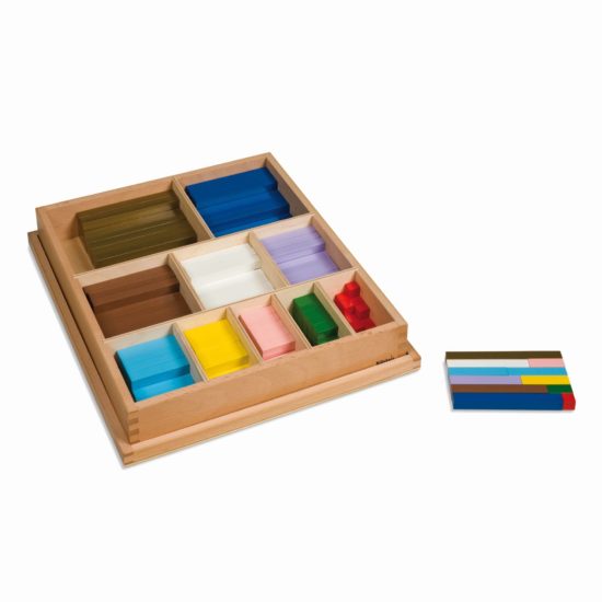 Kasten mit farbigen Rechenstäben - Nienhuis Montessori