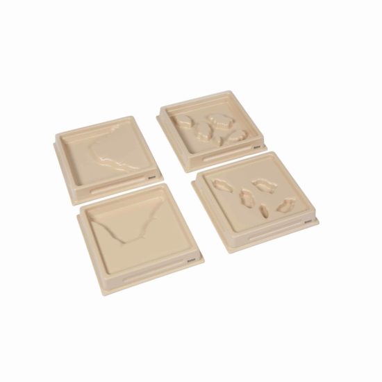 Montessori geography material Land And Water Form Trays: Set 2 - Nienhuis Montessori