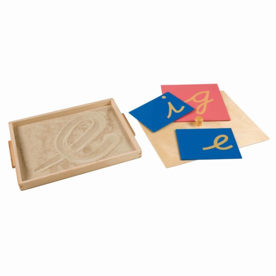 Montessori Sprache Material Kasten mit Sand für Schreibübungen - Nienhuis Montessori