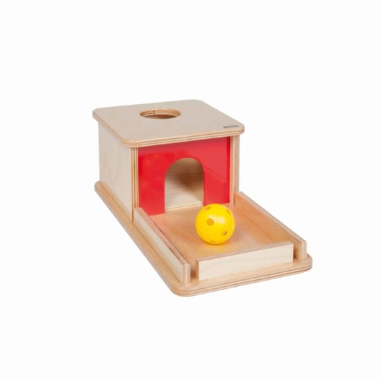 Object Permanence Box With Tray - Nienhuis Montessori infant toddler material