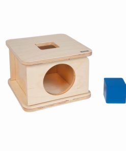 Imbucare box with cube / Montessori infant & toddler material - Nienhuis Montessori