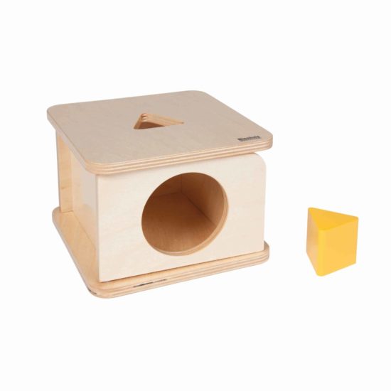 Imbucare box with Triangular Prism / Montessori infant & toddler material - Nienhuis Montessori