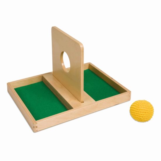 Imbucare Board With Knit Ball infant and toddler material - Nienhuis Montessori