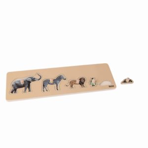 Puzzle petite enfance: 5 animaux sauvages - Nienhuis Montessori