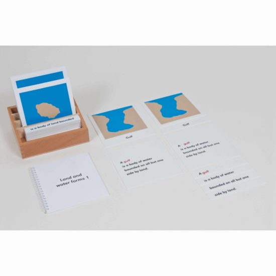 Montessori geography material Land And Water Form Cards: Set 1 - Nienhuis Montessori