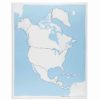 Montessori Geographie Material Kontrolkarte Nordamerika: unbeschriftet - Nienhuis Montessori