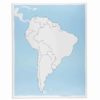Montessori continent puzzle Kontrolkarte Südamerika: unbeschriftet - Nienhuis Montessori