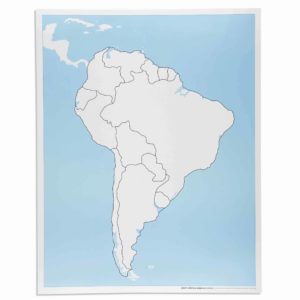 Montessori continent puzzle South America Control Map: Unlabeled - Nienhuis Montessori