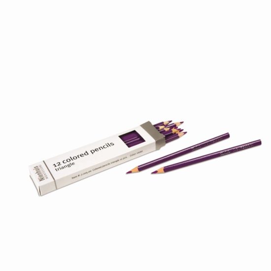 Crayons triangulaires pour inserts Métalliques : violet - Nienhuis Montessori