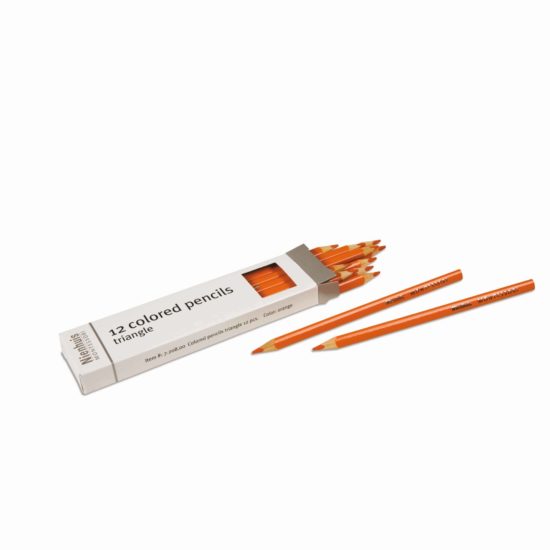 Crayons triangulaires pour inserts Métalliques : orange - Nienhuis Montessori
