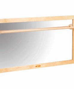 Unbreakable infant / toddler Montessori mirror with wooden rail - Educo