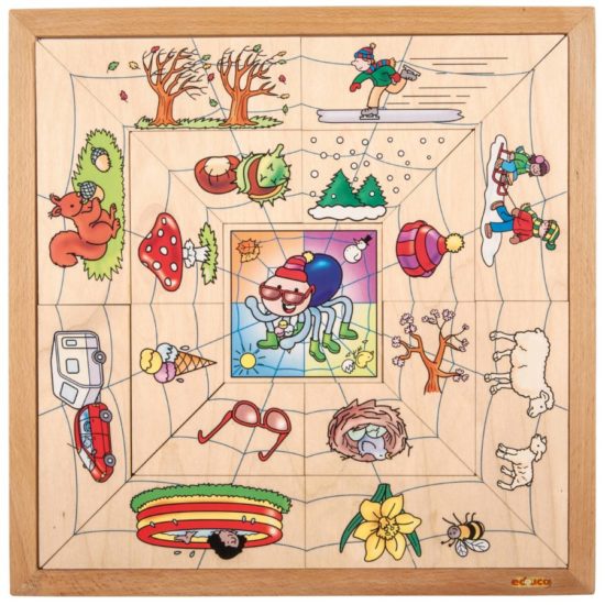 Spider sorting puzzle - the four seasons - Educo