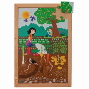 Puzzle dessus et dessous - dans le jardin (28) - Educo